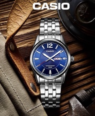 Casio Standard รุ่น MTP-1335D-2A นาฬิกาข้อมือสุภาพบุรุษ สายสแตนเลส หน้าปัดสีน้ำเงินเข้ม - มั่นใจ ของแท้ 100% รับประกันสินค้า 1 ปีเต็ม