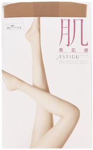 ATSUGI ASTIGU 長筒襪 (肌膚、裸膚觸感) 緊身米色 L-LL