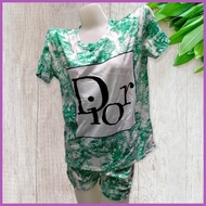 ♟ ☃ ◒ Yayamanin terno shorts shirt ladies (fit small-large)