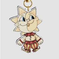 Jester glitter acrylic keychain