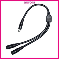 Aur 40cm 15 75inch DC8020 1 Male to Two Female Power Cord Copper Connecting Wire 2-In-1 Charging Cab