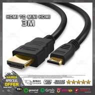 HDMI Mini To HDMI Cable 300CM / 3m 3 Meter High Quality Gold Plated Premium 