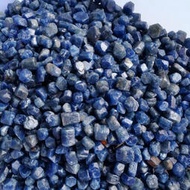 原石 100克天然藍寶石單晶體原礦  粒約510毫米藍剛玉原石