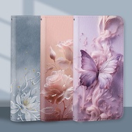 Flip Leather Case for iPhone 15 Plus 16E 17 Pro Max 17 Air Butterfly Flower Card Slot Phone Case