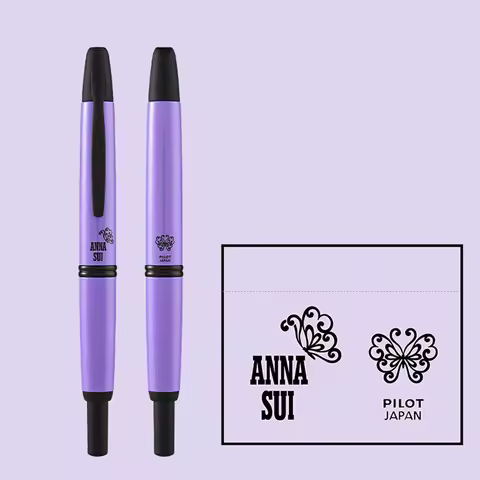 Pilot ANNA SUI Co-signed Capless Touch Pen Limited Purple Press 18-karat Gold Tip Set Student Writin