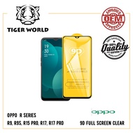 TigerWorld 9D Full Screen Curved Clear Tempered Glass for Oppo R Series -  R9, R9s, R15 Pro, R17, R1