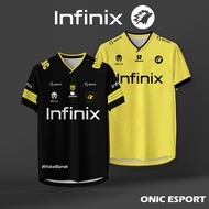 ONIC ESPORTS INFINIX JERSEY FANISSUE GAME GAMING V-NECK SHORT SLEEVE: Size: S-2XL
