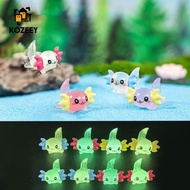 KOZEEY 8x Axolotl Miniature Figurines Decorative DIY Craft Dollhouse Ornament Fish Tank