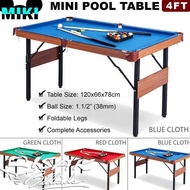 Original MIKI 4-ft Mini Pool Table Mainan Anak Meja Billiard Kecil MDF