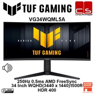 ASUS TUF Gaming VG34WQML5A 250Hz 0.5ms 34-inch WQHD (3440 x 1440) 1500R VA Panel HDR400 Build In Spe