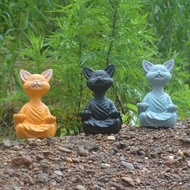 Cat Meditation Animal Meditation Cat Resin Statue Meditation Cat Home Gardening Decoration Crafts Or