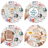 50 pcs assorted DIY waterproof Bible verse sticker