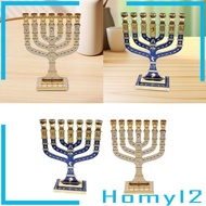 [HOMYL2] 7 Branch Menorah Candlestick, Zinc Alloy Candle Holder, Candle Holder, Banquet Candle Holde