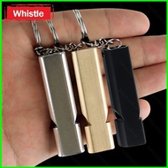 B4 Flat Aluminum Alloy Dual Frequency Survival Whistle Double-tube Outdoor Survival Life-saving Whis