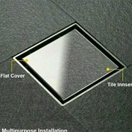 Bathroom Floor Drain & Drain Strainer 15x15 Stainless