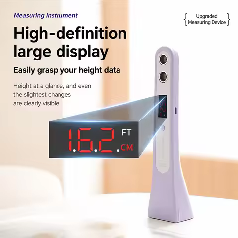 Portable Digital Ultrasound Height Measuring Meter Smart Precision LED Display Scale Accurate Safety