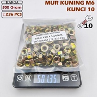 X500gr Yellow Nut M6x1.00 Hex Key 10 M6