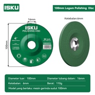 ISKU Mata Gerinda Potong 4" Cakram Gerinda Intan Batu Asah Mesin Gerinda Cakram Poles Logam Alat Pol