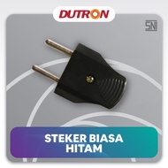 Steker Gepeng / Steker Biasa Dutron Warna Hitam - DV-SBA-01-H