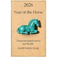 2026 Year of The Horse:Turquoise Guardian - Symbol OfHealth & Smooth Journeys, Lucky Crystal Horse F