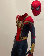 Iron Spiderman Suit Adults Kids No Way Home Spidey Superhero Cosplay Costume Zentai Halloween Bodysu