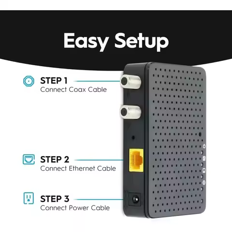 2025 hot sale Great Discounts.Bonded MoCA 2.5 Adapter (2-Pack)1 Gbps Ethernet, 2.5 Gbps Over existin