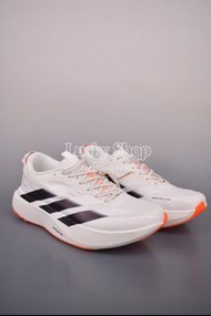 全新🌸adidas ADIZERO 防水專業跑鞋 白橙黑 防水運動鞋