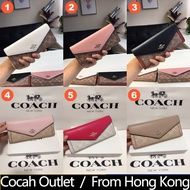 COACH/Coach 31547 32611 3034 57715 7090 69842 Slim Envelope Wallet In Canvas Signature Women Fold Long Zip Purse Dompet Wanita