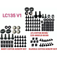 CoverSet Screw Lc135 V1-V7 Y15ZR LAGENDA Y125Z V1 V2 Ex5 Skru BodySet Frame Body Cover Screw Handle