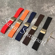 DA36 - Rubber Watch Strap Clasp Folding Watch Strap 20mm 22mm 24mm