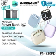 【3C Certified】Pineng PN-830 10000mAh Powerbank 22.5W Fast Charging Power Bank PN830 Pawer Bank Origi