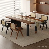 Silent Style All Solid Wood Dining Table Chair Hotel Creative Retro Style Workbench Designer Long Ta