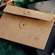 ECYOU 10 PCS Envelope Pockets Postcard Mail String Brown