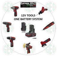 EUROPA HILT 12V 2.0AH LITHIUM ION RECHARGEABLE BATTERY FOR EUROPA HILT 12V TOOLS