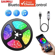 Saimili 1-5M RGB Led Strip Light Bluetooth App 5V USB Tape Flexible Ribbon Diode Tape for TV Backlig