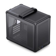 C6 MAX mATX เคสเล็ก สีดำ หิ้วได้ รับการ์ดจอยาว ฝากระจก Jonsbo MicroATX Black Case a สีดำ ไม่แถมพัดลม