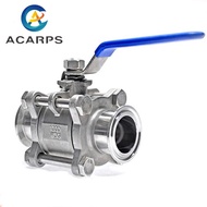 12" 34" 1" SS304 Stainless Steel SS316 Sanitary Ball Valve 3 Three Piece Tri Clamp Ferrule Type For Homebrew Diary