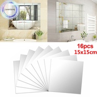 jiarenitomj 16 pcs DIY Mirror Tile Wall Mirror Mirror Film Self Adhesive Sticker Foil sg