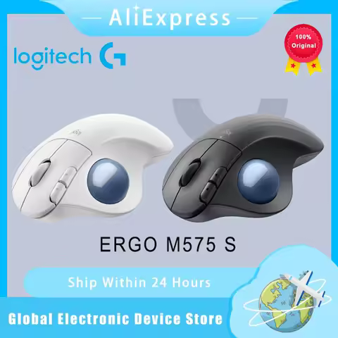 Logitech Ergo M575S Professional CAD Drawing Mouse Wireless for Bluetooth Trackball Ergonomic Design