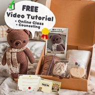 [EMULA] DIY Crochet Bear Amigurumi Kit / Do It Yourself Crochet Bear Set Crochet Kit