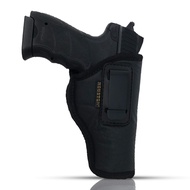 IWB Gun Holster by Houston - ECO Leather Concealment Inside The Waistband with Metal Clip FITS Glock