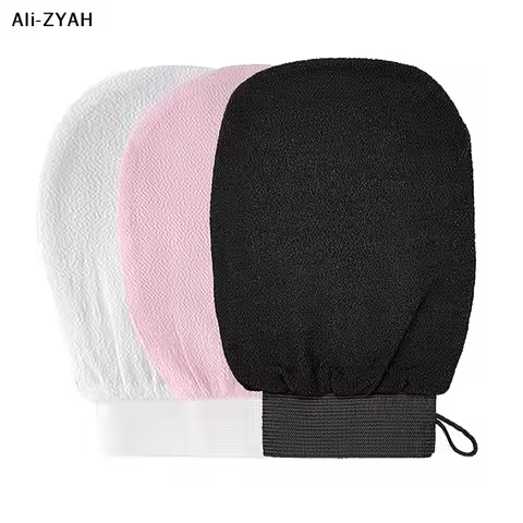 【Z】【Wtr3】()1Pc 2025 New Bathroom Shower Exfoliating Glove Body Cleaning Scrub Massage Mitt Kessa Pee