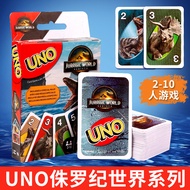 card uno card uno Matt UNO UNO Jurassic World UNO Solitaire Genuine Board Game Adult Casual Party Mu