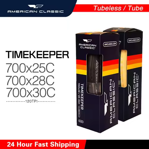 American Classic Timekeeper Bicycle Tire Tube Type/Tubeless 700 X 25C, 700 X 28C, 700 X 30C Black/Ye