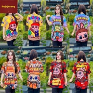 LABUBU T Shirt Baju Jersey New Trend Airport Model Day Children's and Adult Shirts: Microfiber Thail