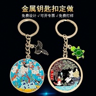 Keychain Paint Enamel Metal Pendant School View Area Student Wholesale Cartoon Keychain Badge ee-16 