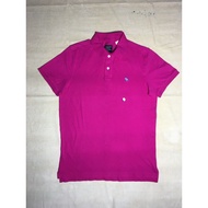 Abercrombie &amp; Fitch short sleeve cotton men's polo t-shirt in pink size M