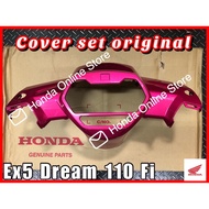 Cover Set Honda Ex5 Dream 110 Fi [ MAGENTA ] 100% HONDA Original