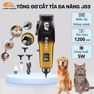 Tông Đơ Tỉa Lông Cho Chó Mèo J03 Lưỡi Titan Cắt Lông Sắc Bén Pin Trâu 1200mAh Chạy Êm