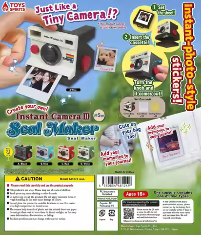Toys Spirits Capsule Toys Kawaii Make Your Own Stickers! Instant Camera-Style Sticker Maker Mascot M